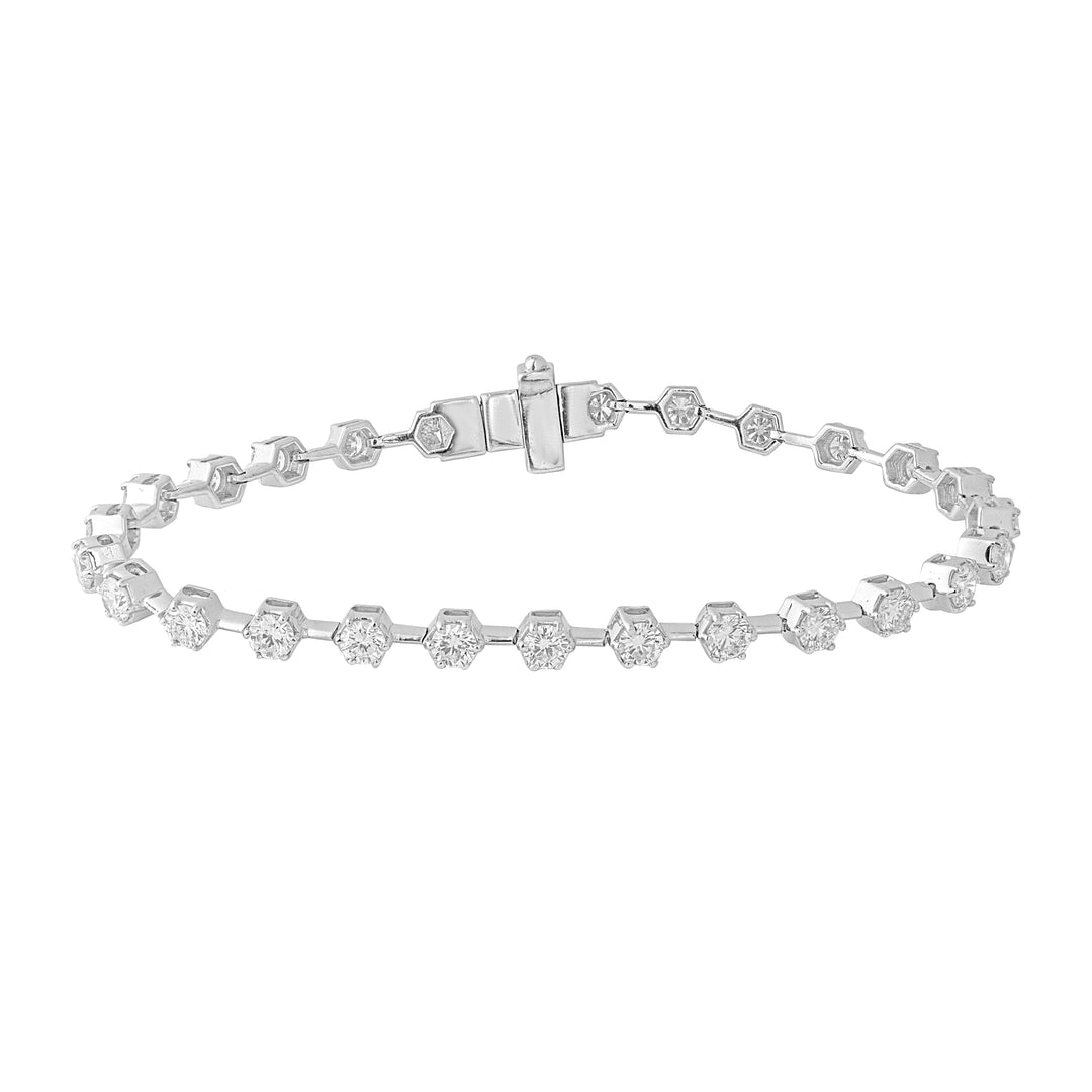The Hexagon Tennis Bracelet